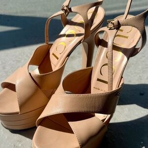 Gucci Nude Platform Sandals